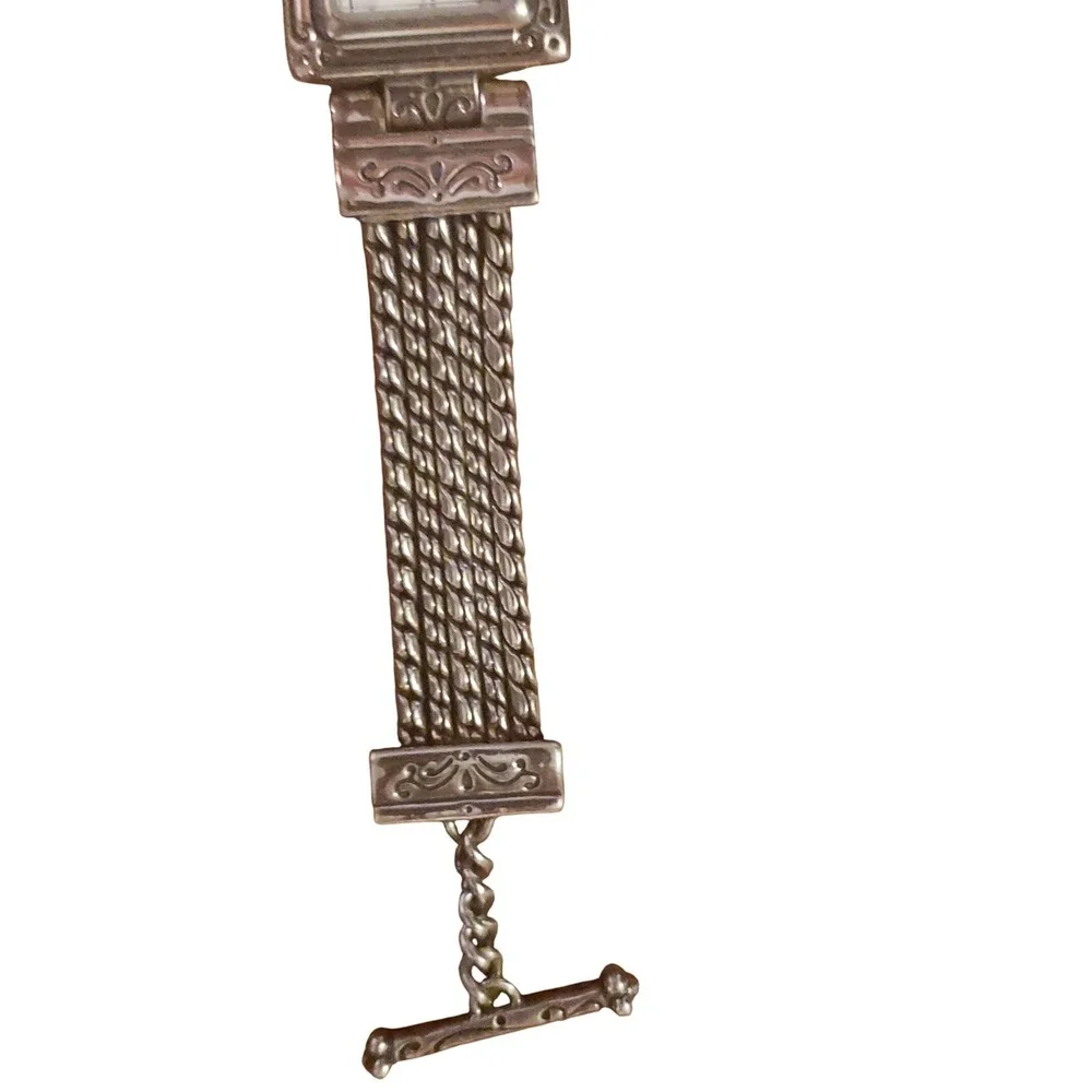 Brighton Tivoli Silver Tone Ladies Watch with Chain Accent and‎ Heart Charm